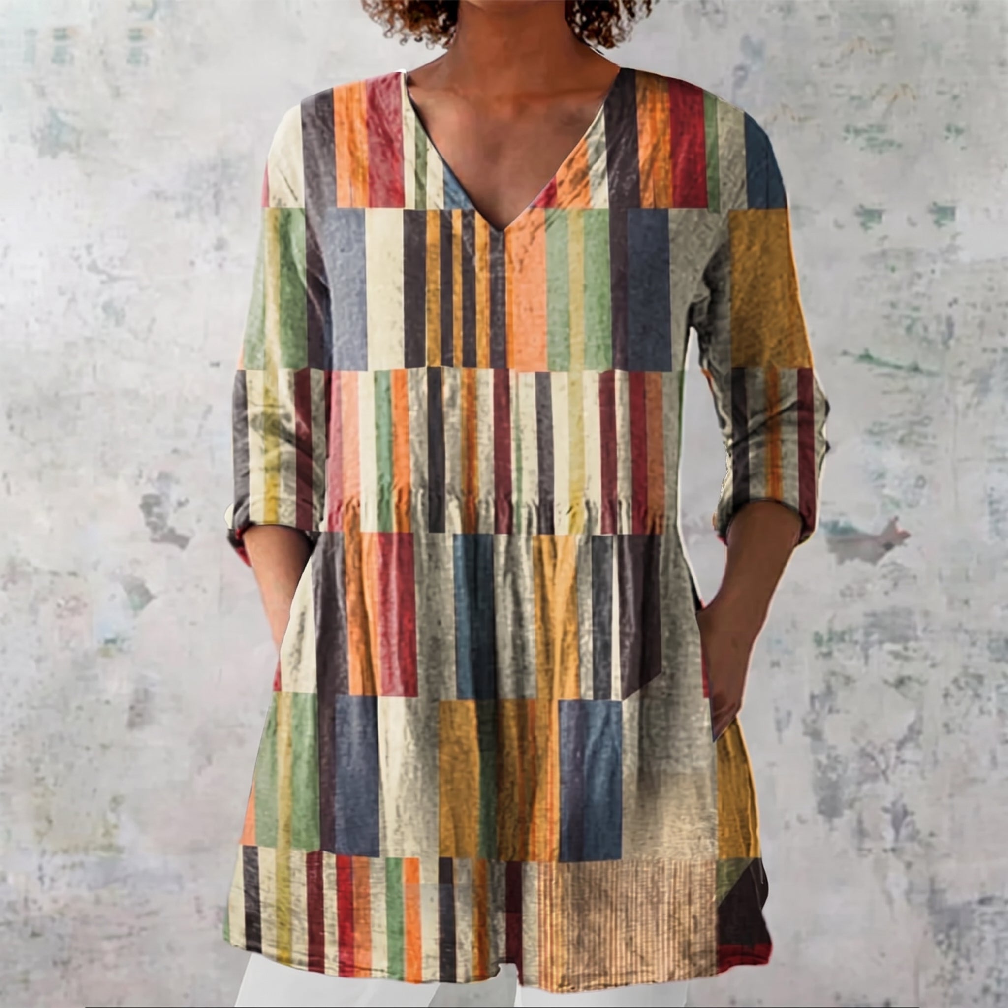 Elena Capri — Blusa Boho a Manica 3/4