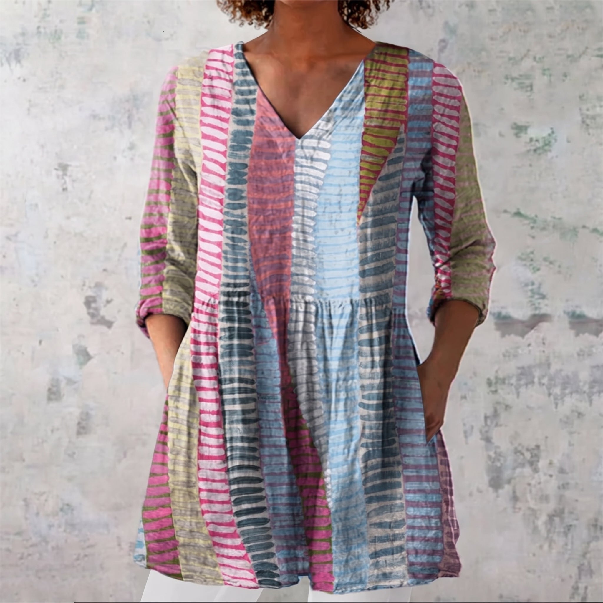 Elena Capri — Blusa Boho a Manica 3/4